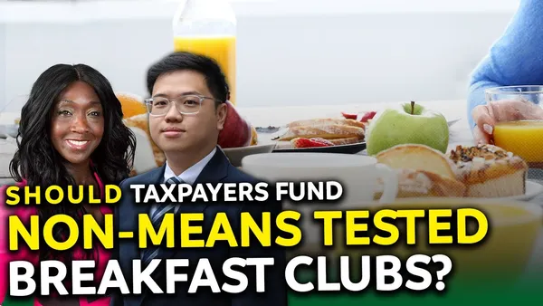 Should Taxpayers Fund Non-Means Tested Breakfast Clubs?