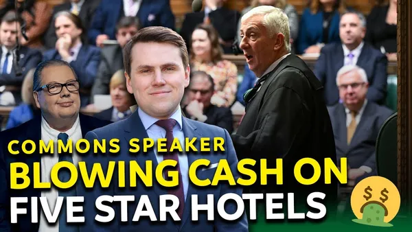 REVEALED: Commons Speaker BLOWS YOUR CASH On Five Star Hotels and Chauffeurs